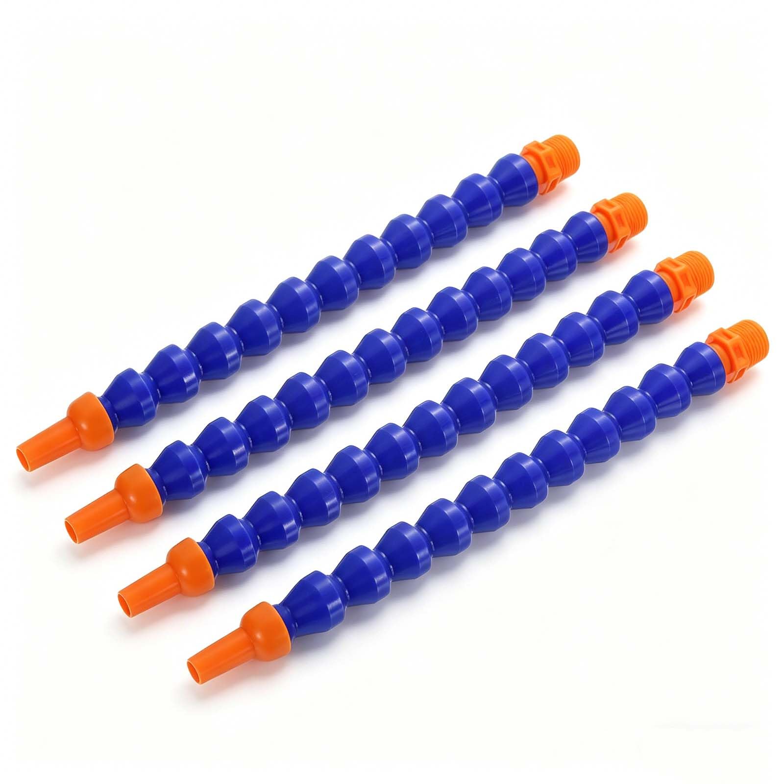 Wyqxty No Switch Flexible Coolant Pipe Flexible Coolant Hose 4 Pcs Multi Sizes Switch/No Round Nozzle Cnc Lathe Mill Hydraulic(,1/4 200Mm)