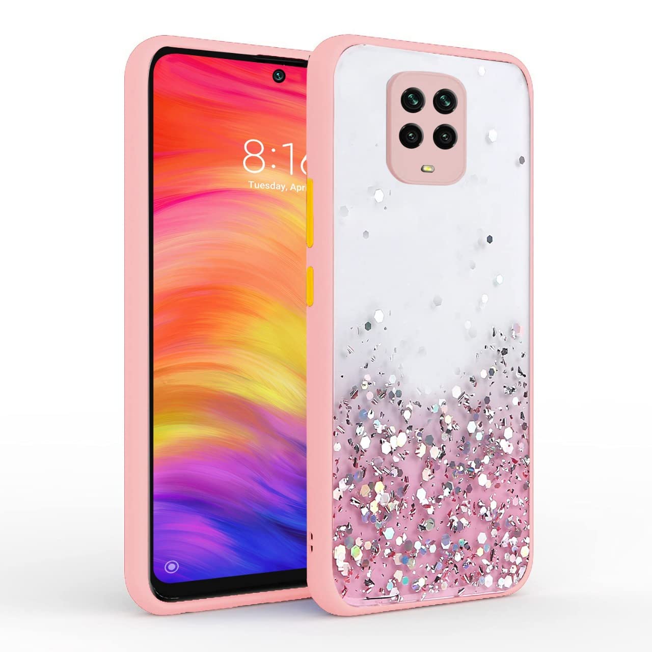 VONZEE® Case Compatible with Xiaomi Redmi Note 9 Pro/Note 9 Pro Max/Note 10 Lite/Poco M2 Pro, Non Moving Glitter Cover for Girls & Women Soft TPU Shockproof Anti Scratch Drop Protection Cover (Pink) (B099RRVFHZ) Amazon Price History, Amazon Price Tracker