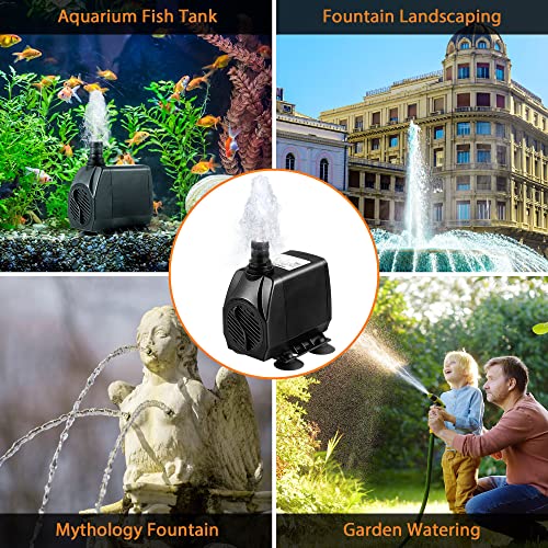 2 Pack 35W 660Gph Powerful Submersible Aquarium Water Pump, 2500L/H, Quiet Adjustable Fountain Pond Water Pump, 3 Nozzles 9Ft High Lift For Fish Tank Pond Hydroponics Statuary, 6.5Ft Power Cord #TOP5