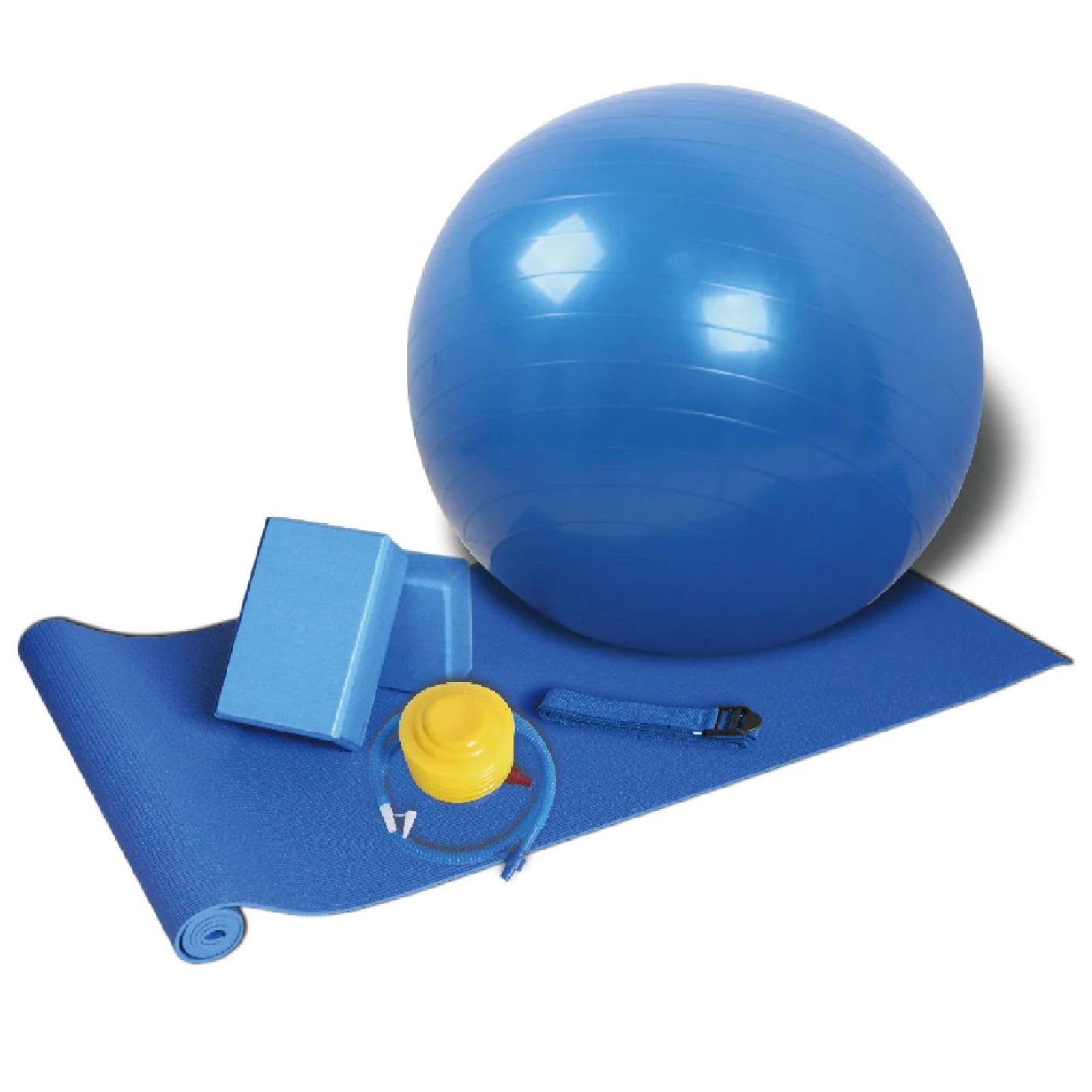 Bravich Complete Yoga Starter Set - Beginner Yoga Set Including Yoga Mat, Yoga Ball, Yoga Blocks, Yoga Strap & Pump. Essential Yoga Equipment for Yoga & Pilates to Improve Flexibility & Mobility.