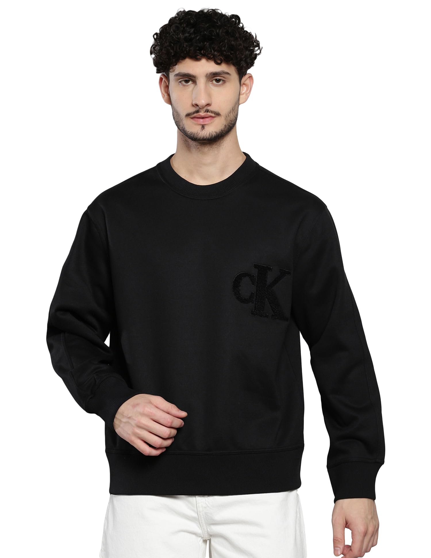 Sweat Calvin Klein Jeans homme relaxed avec logo flotté en coton - 8