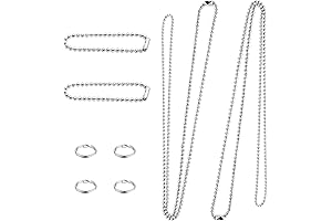 2 Pack Dog Tag Chain, Stainless Steel Military Grade Chain Set