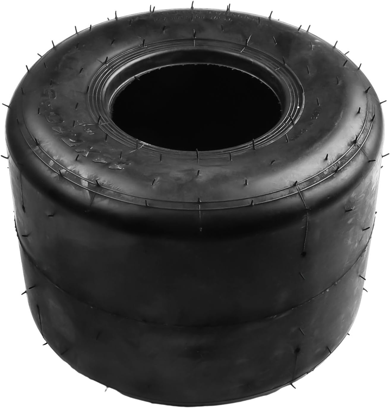 Go Kart Tires 10x4.50-5 and 11x7.10-5, Tubeless Rubber Wheels for Front and Rear Replacement, Compatible with Race Car and Kart Racing(11x7.10-5)