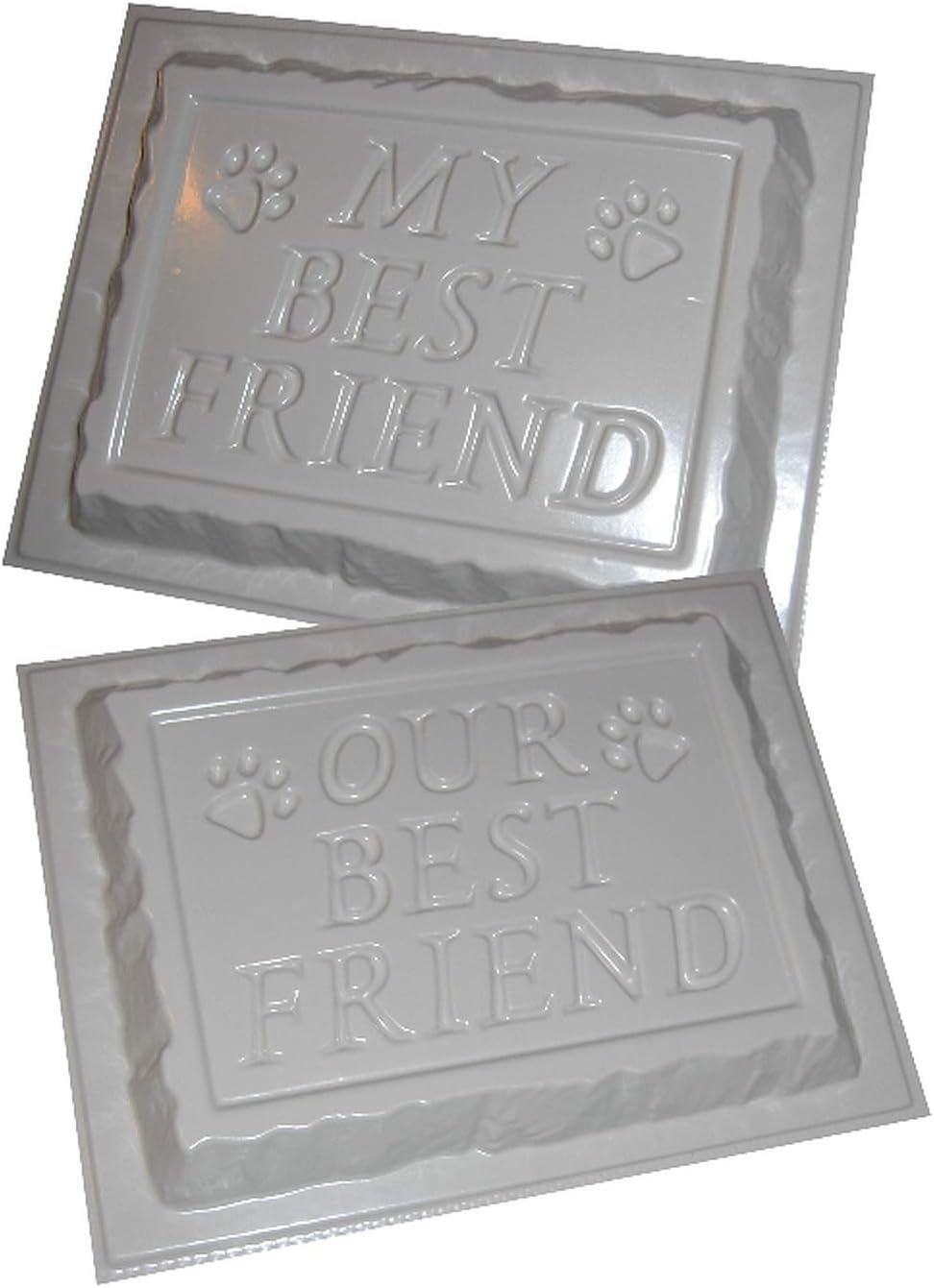 dennycraftmoulds.co.uk MY BEST FRIEND and OUR BEST FRIEND Reusable ABS Plastic Concrete Garden Moulds Cat Dog Pet Memorial Grave Marker