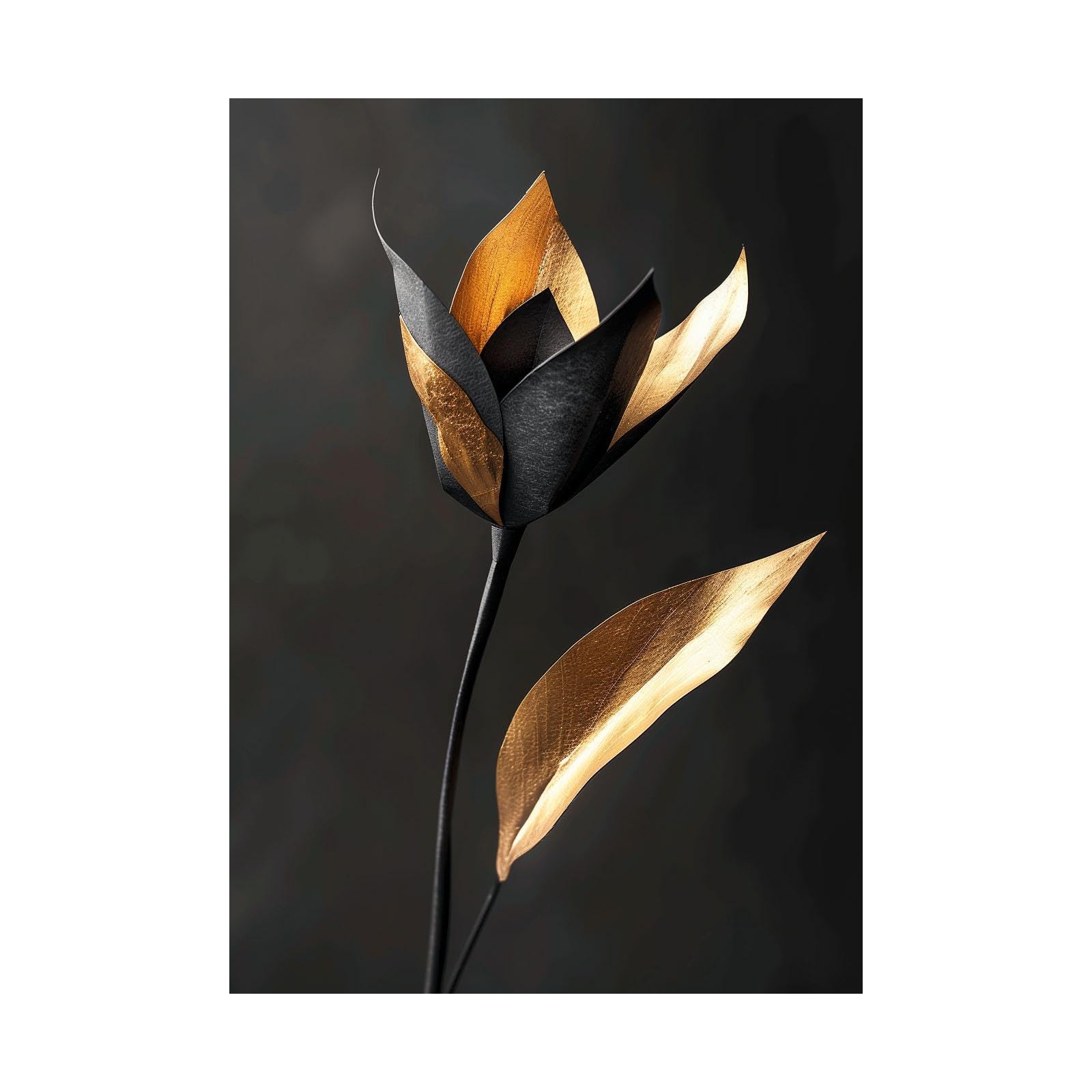 Poster noir et or impression sur toile 40x60cm pour décoration murale de salon - 8