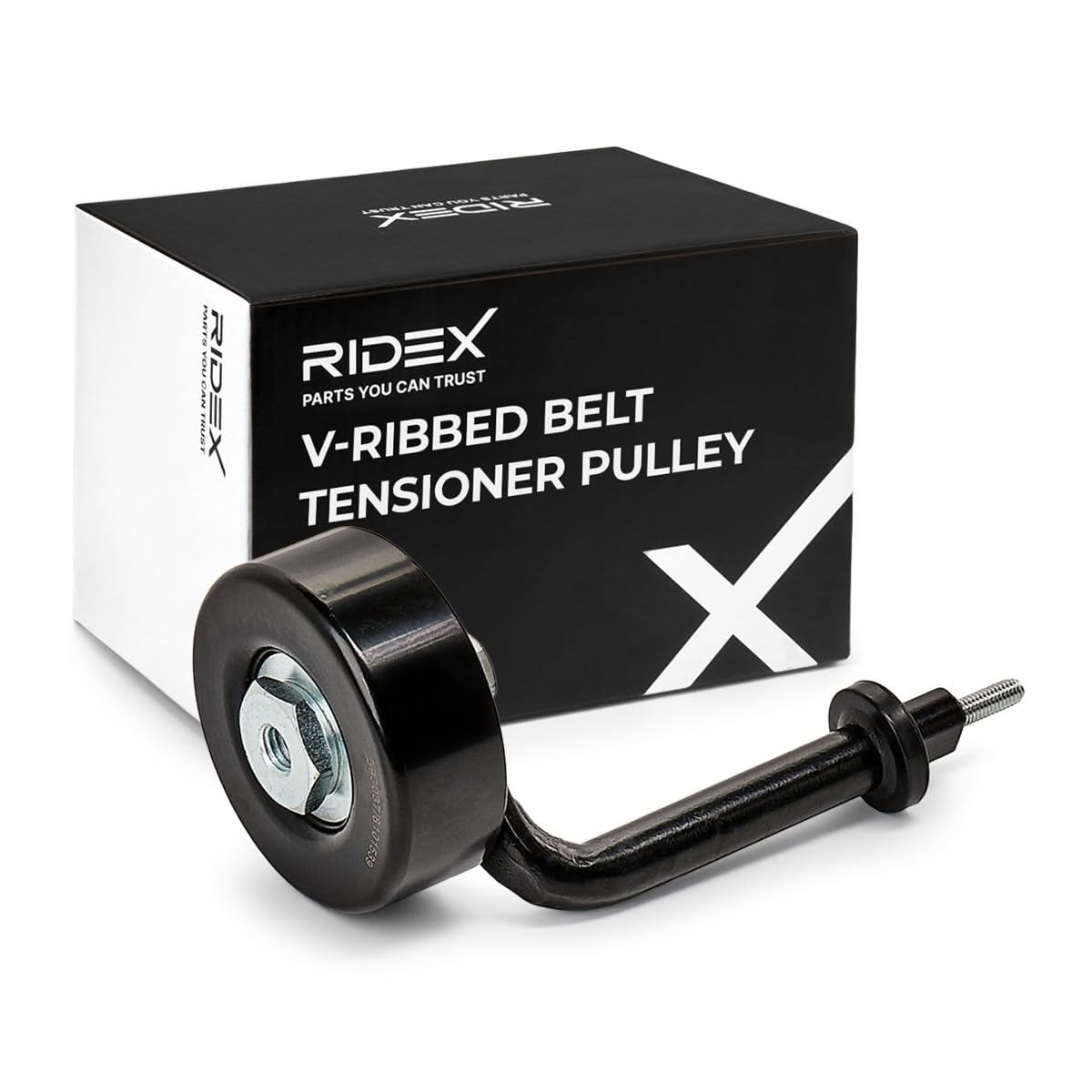 RIDEX 310T0042 Polea tensora correa poli V con soporte Compatible con BMW 3 Sedán E46