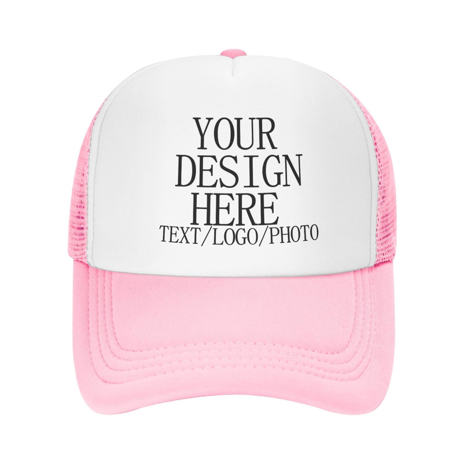 Bulk Custom Baseball Cap with Logo Photo Personalised Hat Mesh Trucker Cap Breathable Sun Protection Customised Gifts for for Men Women Outdoor Sports Funny Fitted Cap Travel-Friendly