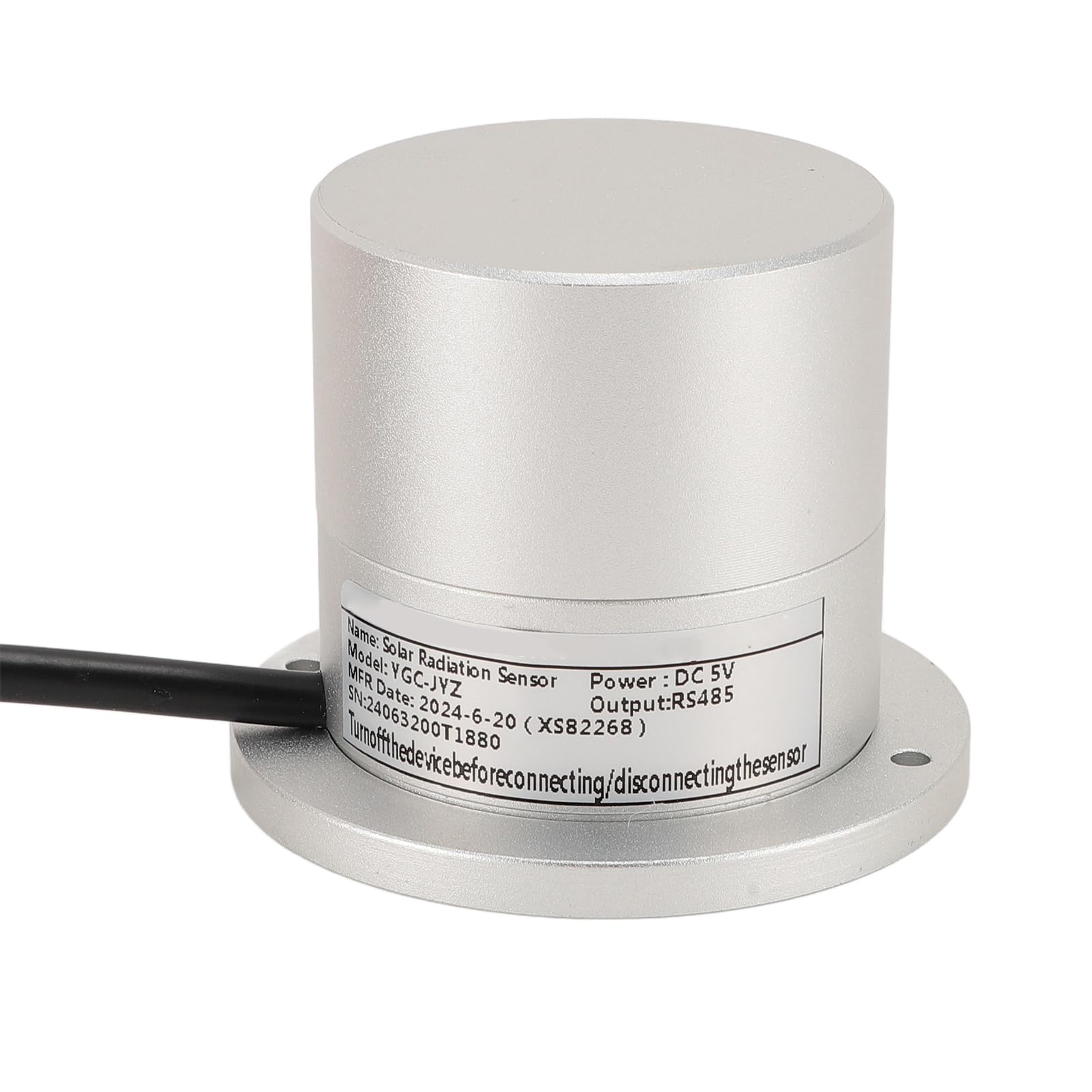 Sensor Fotoeléctrico de Radiación Solar Total Dispositivo de Medición Preciso para el Clima y la Construcción Aleación de Aluminio de 300 G