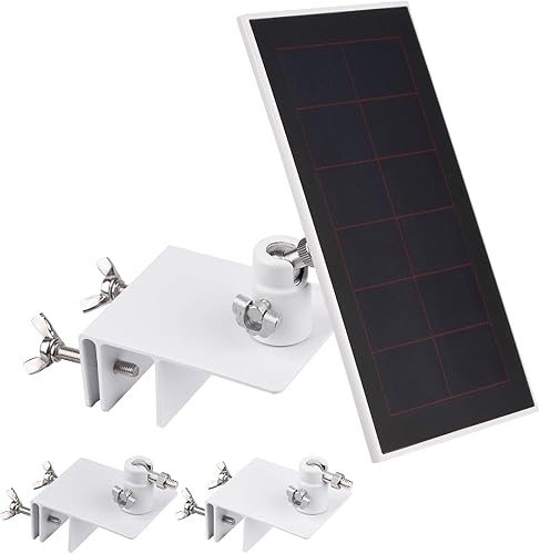 Paquete de 2 soportes de canalón compatibles con el panel solar Arlo Essential, Arlo Pro 5S/Pro 4/Pro 3/Pro 2/Ultra 2/Ultra/Panel solar, ángulo