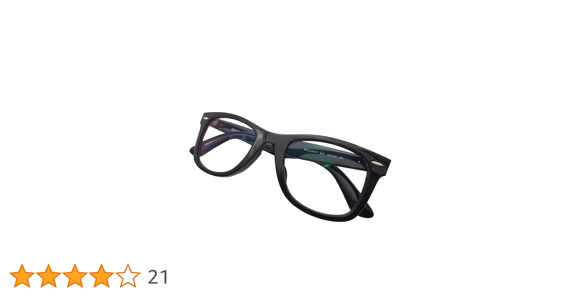52サイズ 【RB2140F-DATE】レイバン　伊達クリア　UVカット 楽天市場】RayBan レイバン伊達加工 UVカットレンズ付き 眼鏡