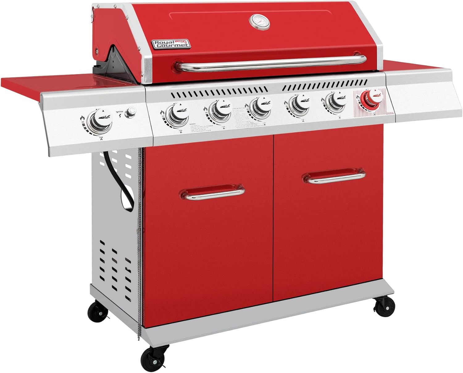 Royal Gourmet GA6402R 6 Gas Sear Side Burner, 74,000 BTU, Style