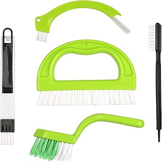 BELIOF 5 Pcs Kit de Brosse pour Les Joints de Carrelage Fenêtre Nettoyage des Jointures dans Salle de Bains Cuisine et Ménage Elimine Moisissure Superficiellement