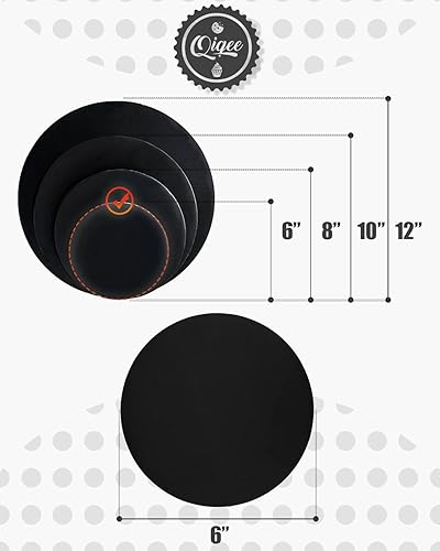 Miniatura 5 de qiqee Tableros redondos de 6 pulgadas para tartas rojas, 40 unidades, base redonda, de cartón de grado alimenticio (más delgado pero más fuerte)