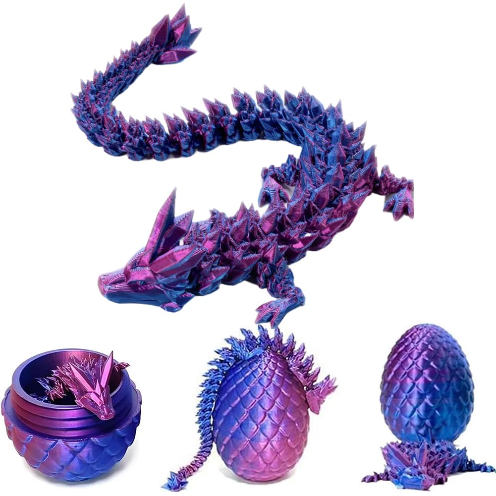 DRAKLITHS 3D PRINT FIDGET TOYS UOVO DI DRAGO CON DRAGO 11X11X15 - Foto 7