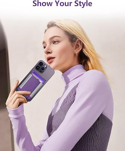 Miniatura 6 de Cartera Magsafe 2 en 1, de alta calidad con cartera para iPhone y soporte para teléfono, ventana de identificación abierta, cartera magnética para