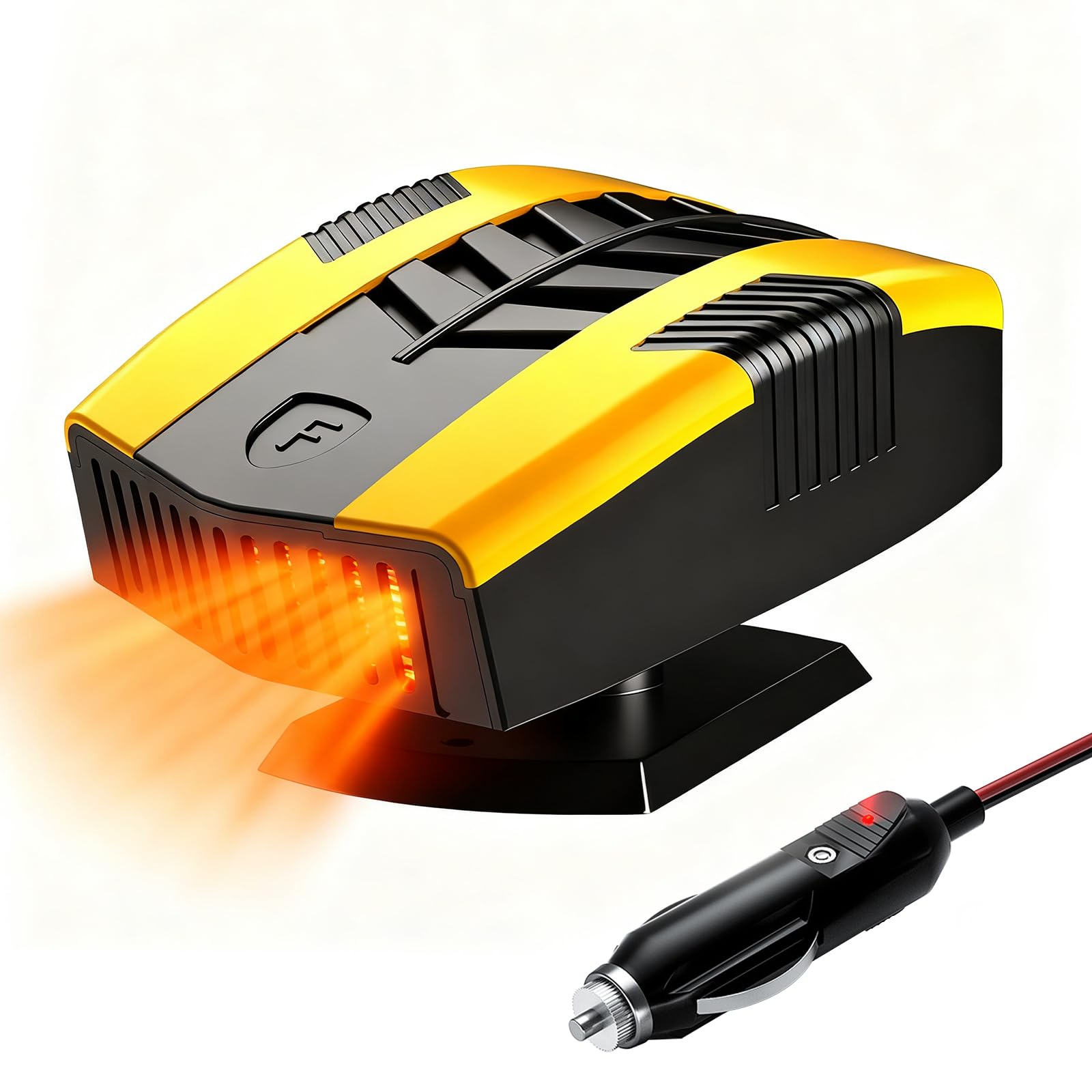 Chauffage Voiture, 2 en 1 Chauffage de Voiture, 12V 150W Portable Chauffage de Voiture, Chauffage Rapide, Dégivrage et Désembuage, Chauffage Soufflant de Voiture, Rotatif à 360°