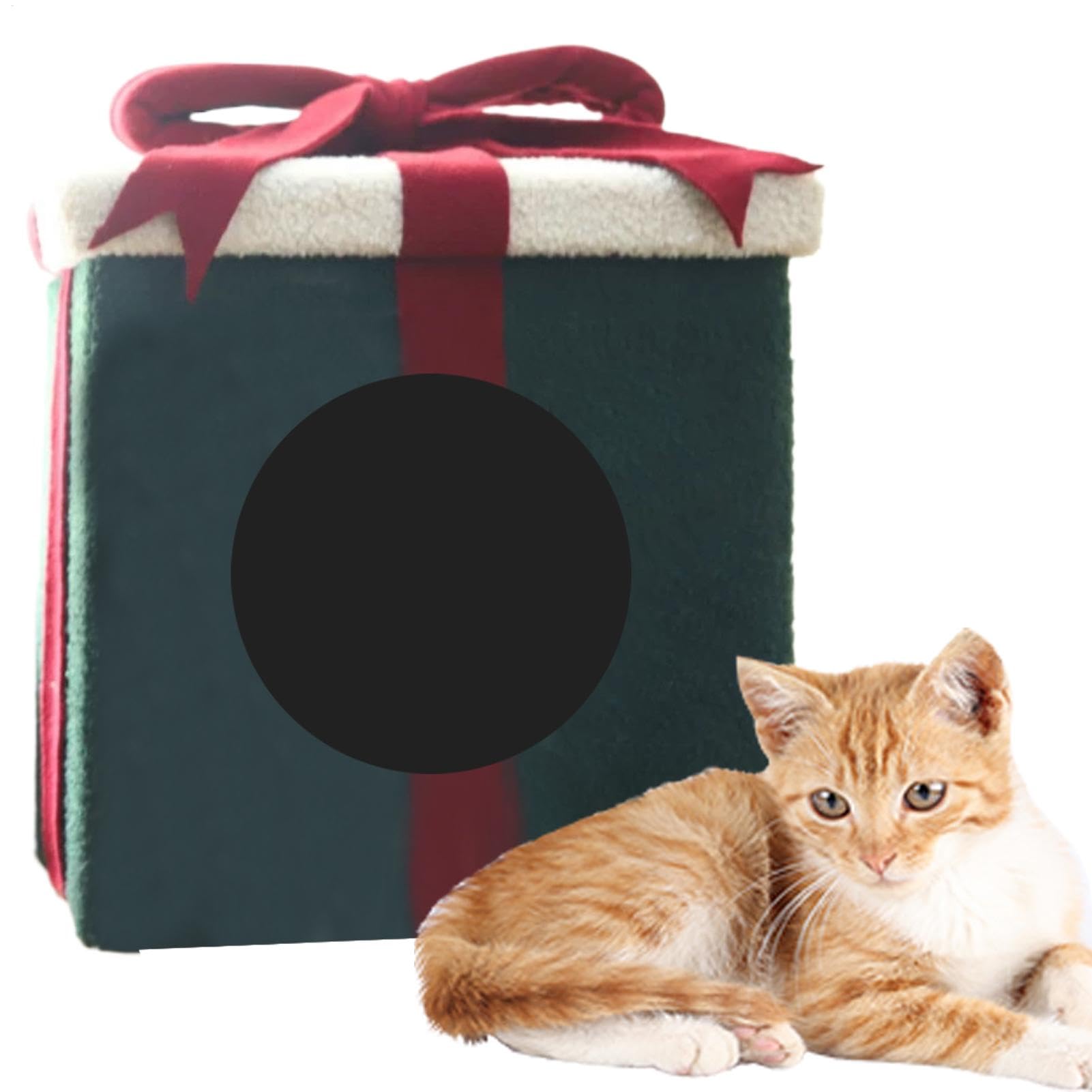 per gatti, case per gatti Casa per gatti chiusa | Confortevole cuccia pieghevole per gatti da interni, cuccia chiusa per gatti e cani a forma di scatola per il relax