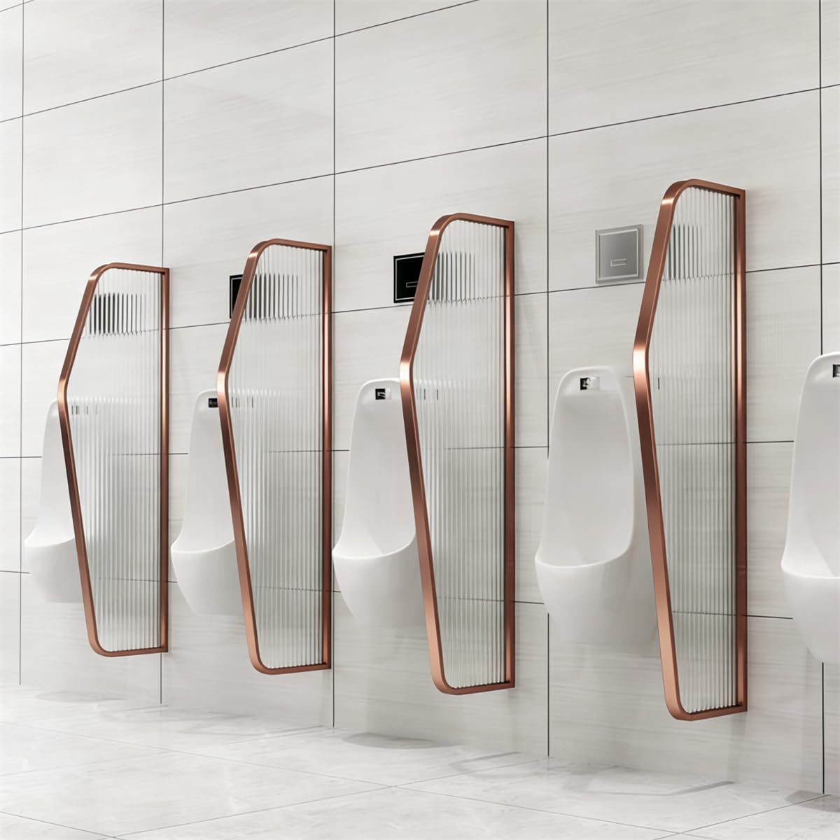 WSNCXFW Urinal Screen Toilet Partition, Wall-Mounted Urinal Screen Toilet Privacy Divider,Men's Urinal Partition,for Schools/kindergartens/Public Places,B,3PCS