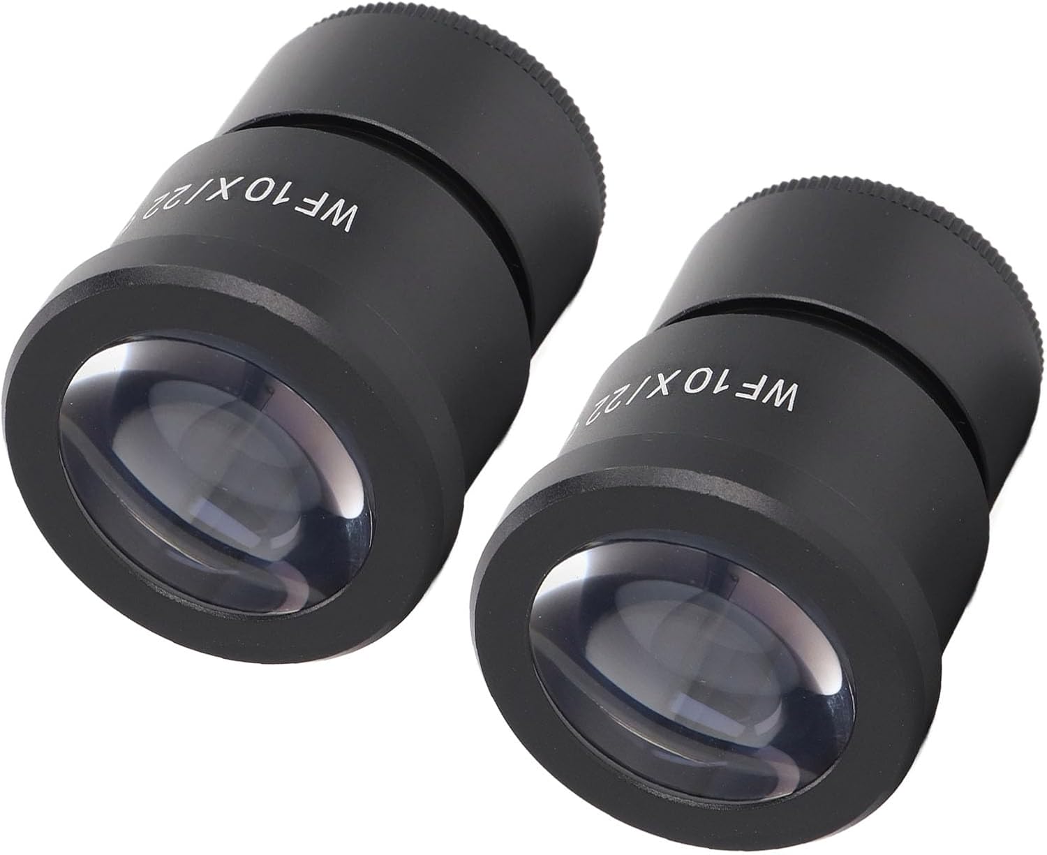 2Pcs 10X Wide Field Microscope Eyepiece, Super Widefield Biological Microscopes Aluminum Alloy Microscopes Lens Adapter