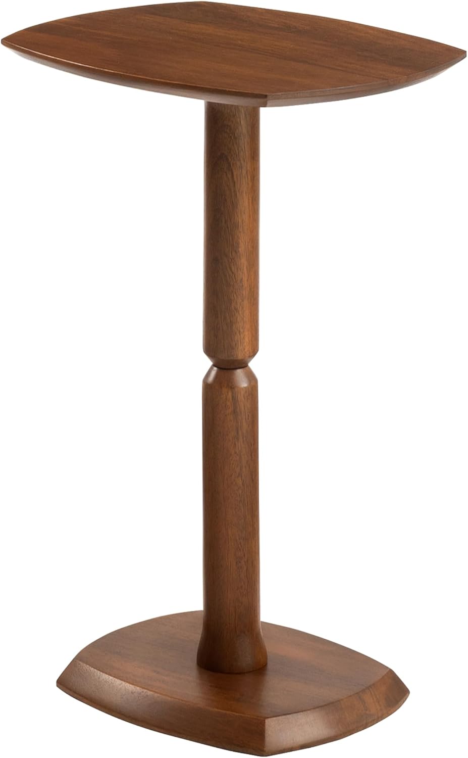 MH London Cooper 22" Solid Wood Pedestal Side Table, Walnut