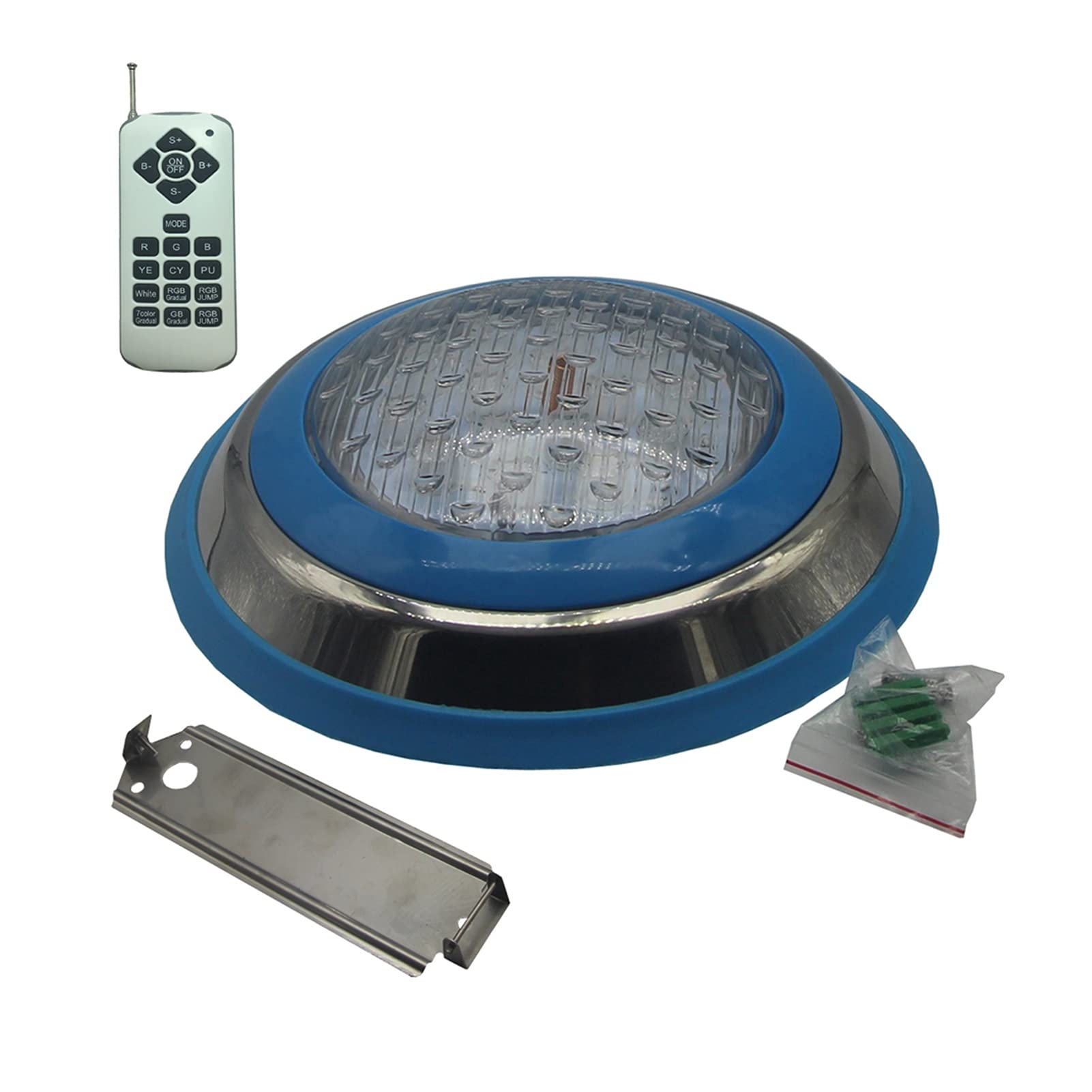 Luci dello stagno RGBW Flat Pool Light 24W 36W 48W 60W 72W RGB Superficie a parete Superficie subacquea Illuminazione subacquea 12 in acciaio inox sincrono per il bagno, la discoteca, lo stagno, la pi