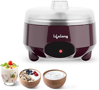 Lifelong Yogurt & Curd Maker for Home | Automatic Curd Maker with Auto Temperature Regulation | Electric Probiotic Yogurt Maker Machine for Kitchen (1 Litre) | 304 Stainless Steel Container (LLECM18)