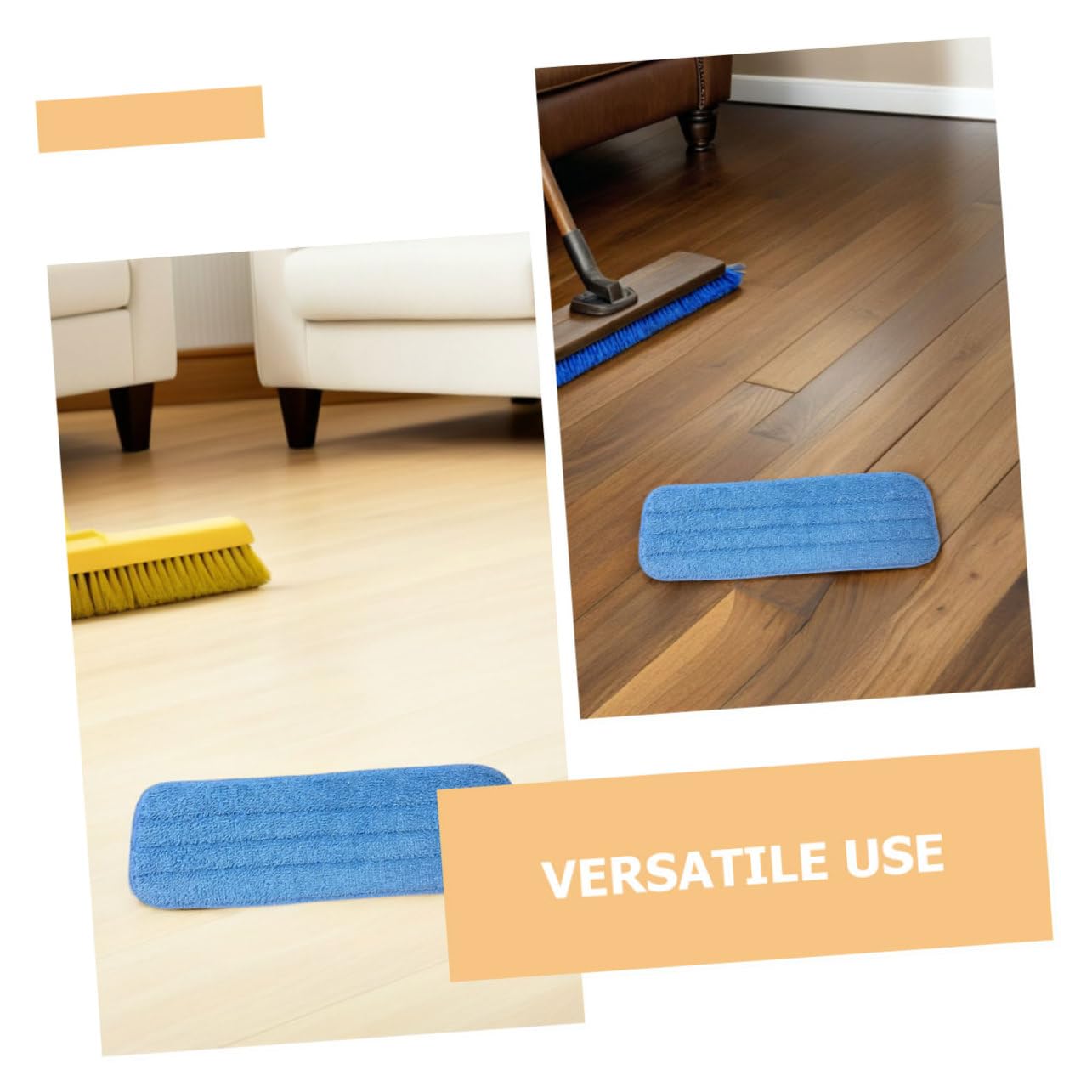 Baluue 10pezzi Panni Riutilizzabili in Microfibra Lavabili Per Pulizia Di Pavimenti Superfici Dure Ricariche Per Testine Di Mop Spray