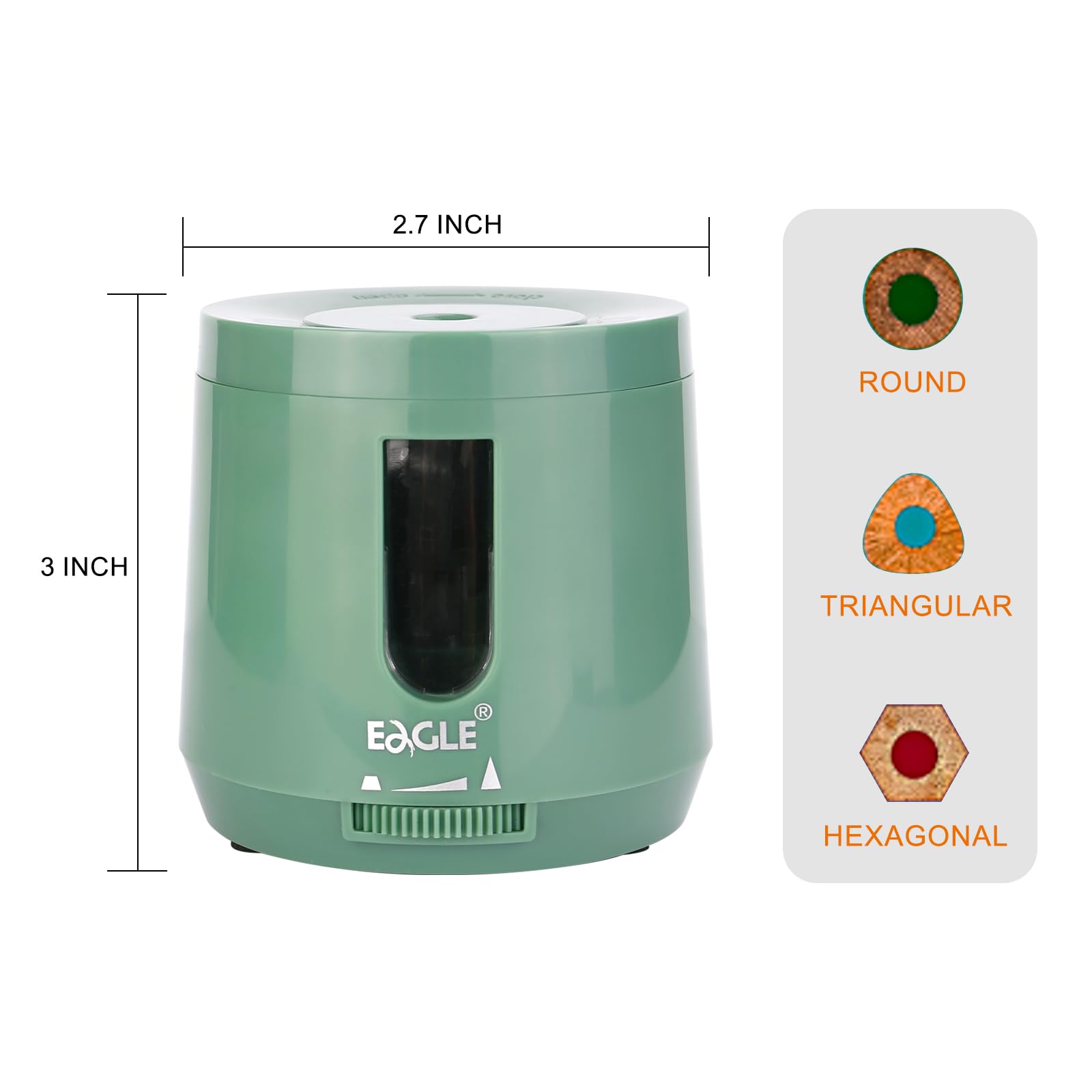 Eagle Replaceable Blade Automatic Pencil Sharpener (Green) - Image 2