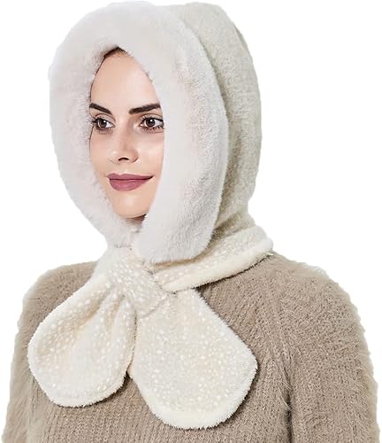 Sombreros de invierno para mujer bufanda de pasamontañas conjunto de clima frío para mujer gorra de calavera con capucha