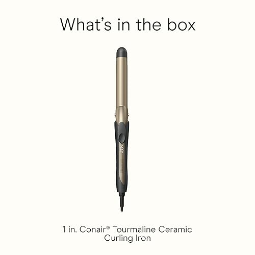Vista 8 de INFINITI PRO CONAIR Rizador de cerámica de turmalina de 1 pulgada, rizador de pinza, barril de 1 pulgada produce rizos clásicos, rizador de pelo