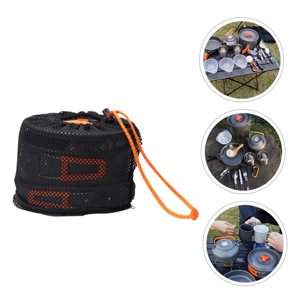 Toyvian 1 Ensemble Set de Cuisine Aluminium pour Camping Ustensiles de Cuisine Portables pour Activités de Plein Air