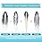 Sangtok Double Ended 3 in 1 Dreadlock Extensions, 24 inch 15pcs Grey to White Mixed Dreads Extensions Set DE Dreads with Curly Dreadlocks for White Women