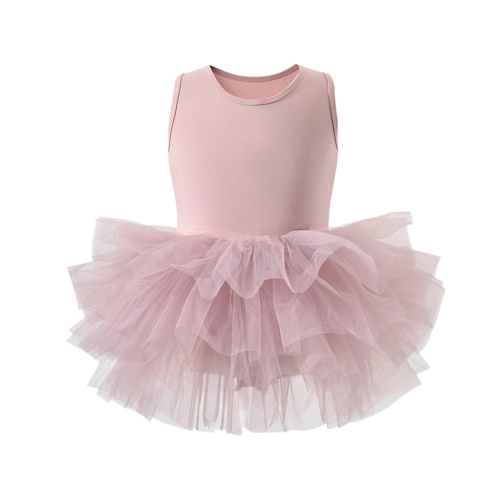 Tutu.kk Girls' Camisole Dance Tutu Leotard with Fluffy 4-Layers Ballet Dress for Ballerina (12 Months - 7 Years)