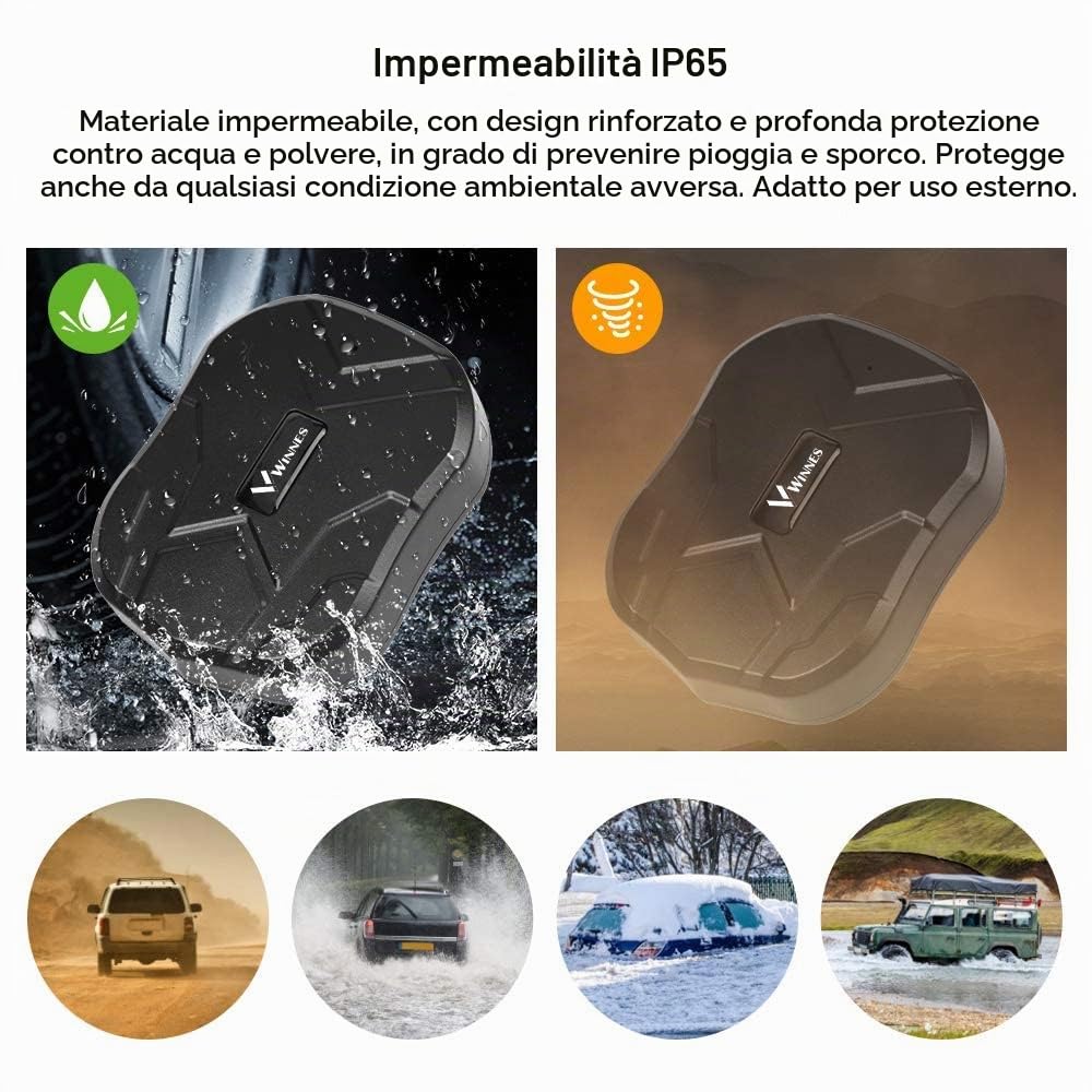 Localizzatore GPS per Auto Impermeabile GPS tracker con Microfono Tracking Tempo Reale Spia Professional Localizzatore Anti-perso Allarme APP Gratuita Tracker per Moto Nave Flotta 10000mAh TK905B
