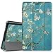 Produktbild Fintie Huawei Mediapad T3 8 Hülle Case - Ultra Dünn Superleicht SlimShell Ständer Cover Schutzhülle Tasche mit Zwei Einstellbarem Standfunktion für Huawei T3 20,3 cm (8,0 Zoll), Mandelblüten