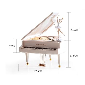 ピアノ バレリーナ クラシック 動く インテリア アンティーク レア おもちゃ Amazon | Sugarello オルゴール ピアノ型 音楽ボックス