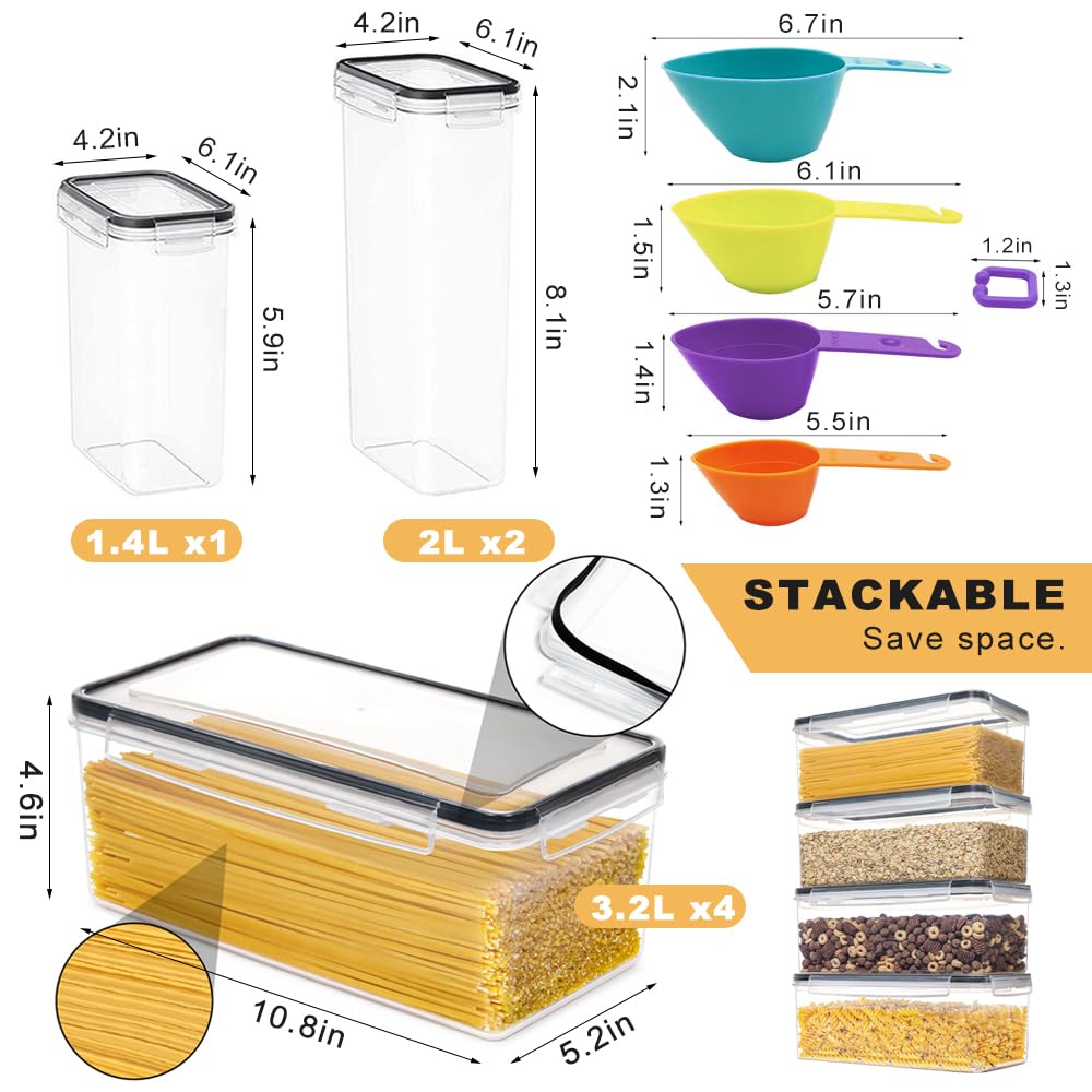 DHAND Contenitori con coperchio, 12 pezzi (6 contenitori + 6 coperchi), senza BPA, in plastica