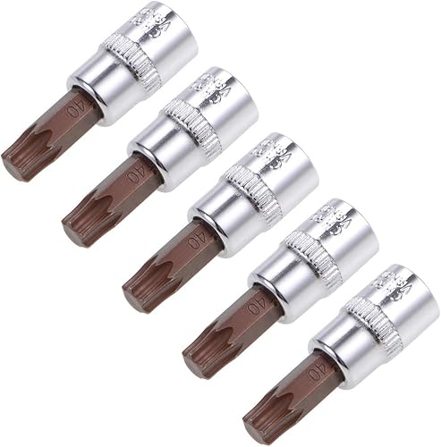 Miniatura 7 de uxcell 5 unidades de 14 pulgadas x T25 Torx, puntas de acero S2 CR-V de 1.496in de longitud con llave de trinquete, barra deslizante, barra de