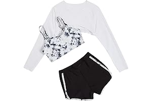 Plus Size Teen Girls Swimsuit with Cover Up