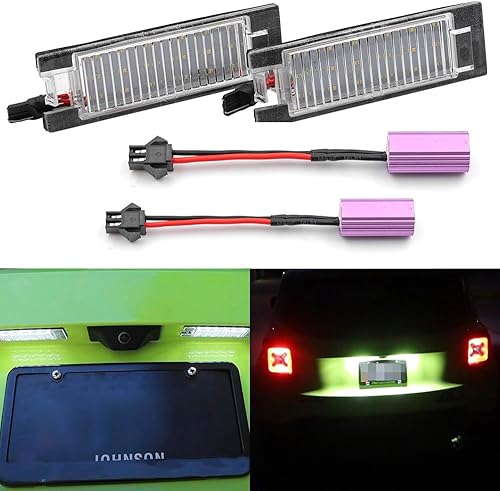 Miniatura 7 de NSLUMO Reemplazo de montaje de luz de matrícula LED para 2015 en adelante J'eep Renegade 6000K xenón blanco LED luz de matrícula para 2020 J'eep