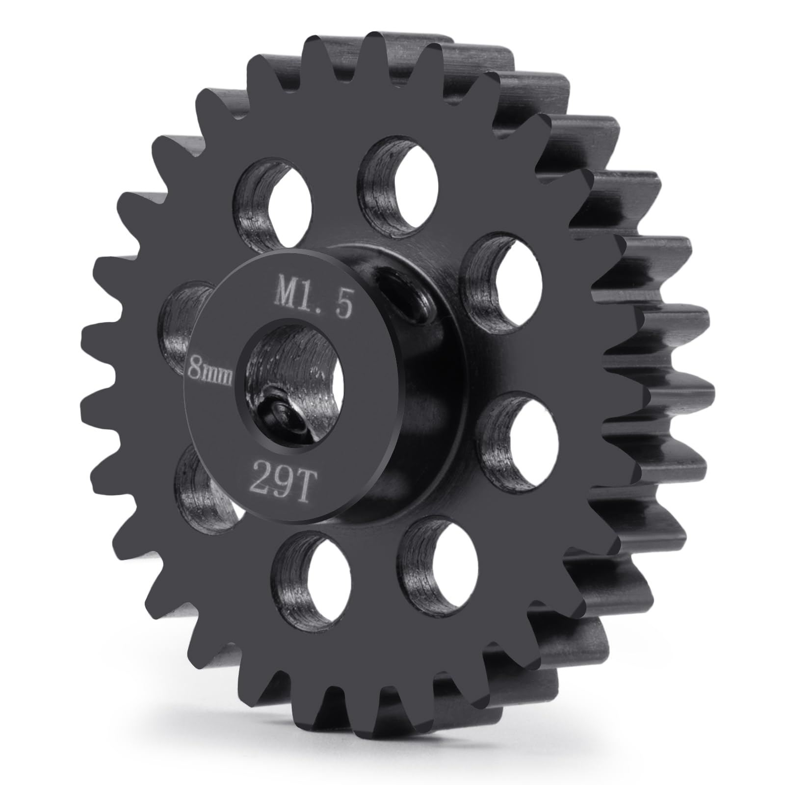 BRKRC Mod 1.5 8mm Bore Motor Gears 22T-30T Steel Pinion Gear for 1:5 X Maxx 6S / X Maxx 8S / XRT 1/6 8S Monster 4WD 1/10 E-REVO Truck Upgrades (29T)