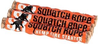 Hemp Fire Starters | Wind Proof, Water Proof, Eco-Friendly Camp Fire Starter Emergency Supplies | Natural Fire Starter Rope Made from Hemp