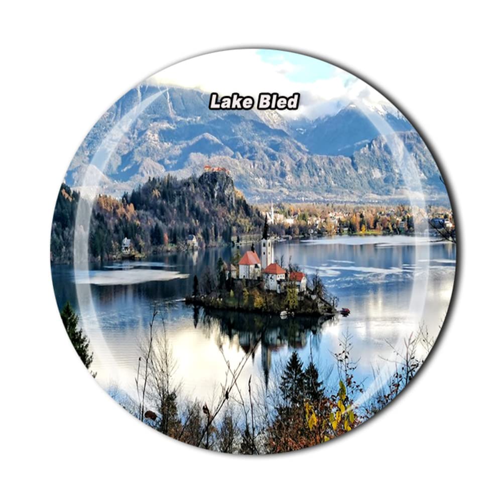 Timefly Slovenia Lake Bled Fridge Magnet Crystal Tourist Souvenir Gift Collection Refrigerator Magnetic Sticker