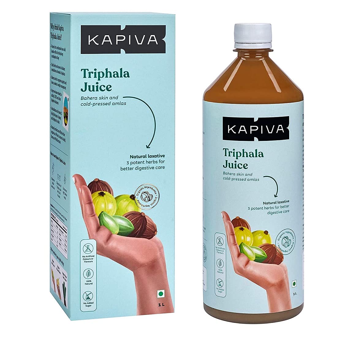 Triphala Juice | Ayurvedic Formula Acts as Herbal Laxative | Digestive Care | No Added Sugar (500 ML(PACK OF 2))