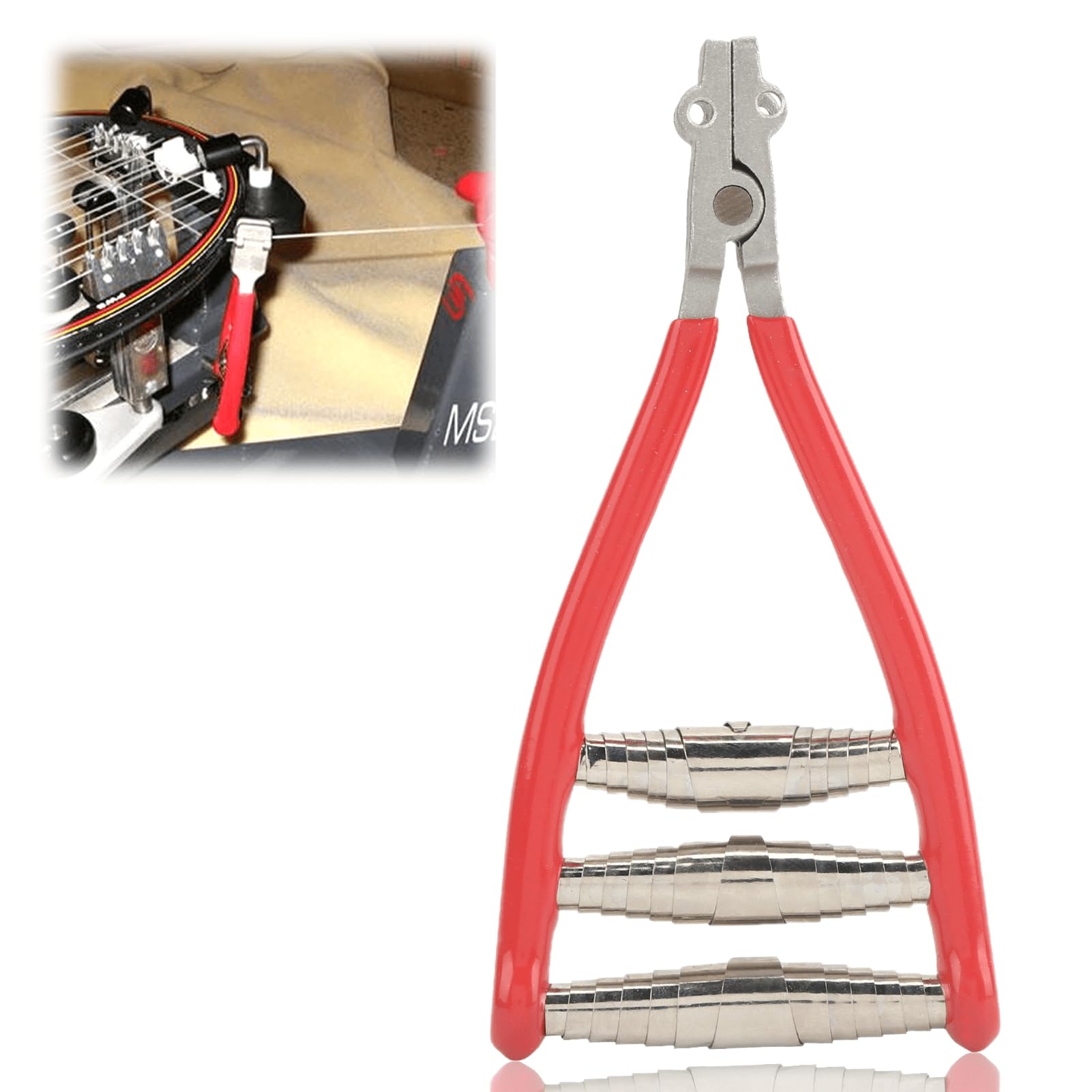 Morsetto Di Partenza Per Incordatura Racchette - Pinze Tennis Rosse Per Badminton E Squash