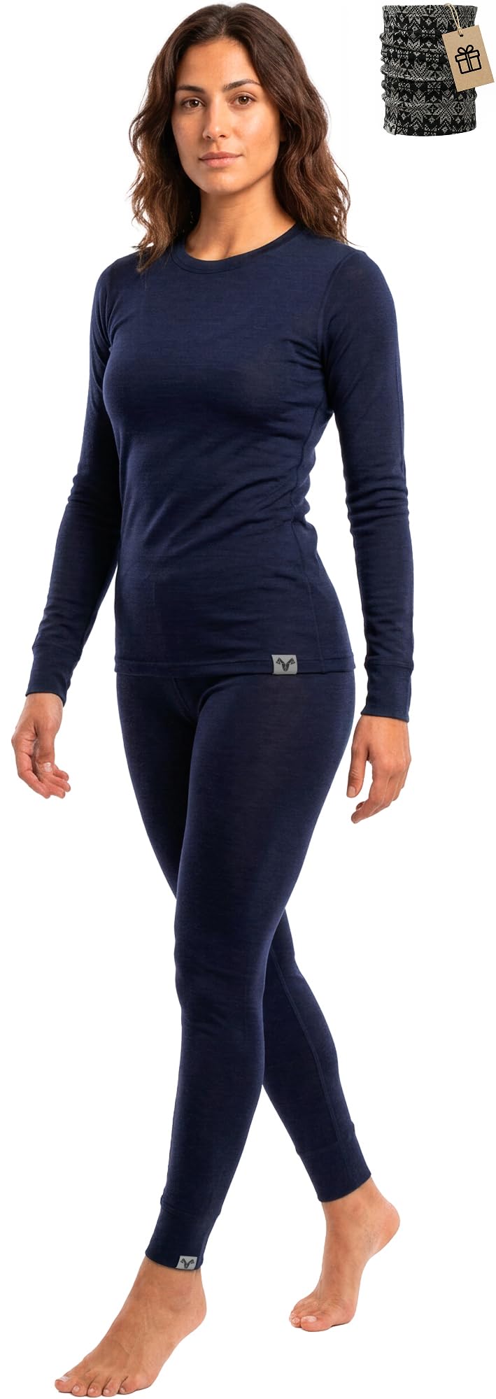 MERINNOVATION Merino Wool Base Layer Set for Women