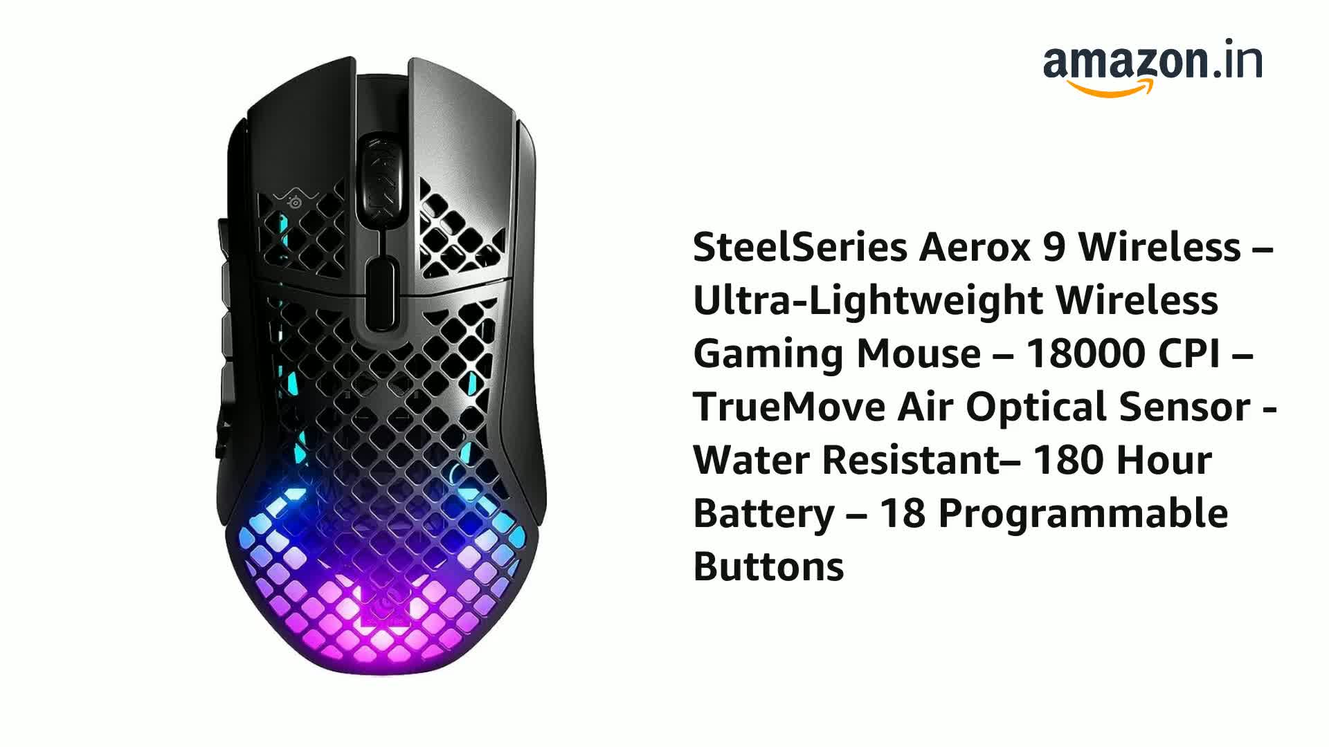 SteelSeries Aerox 9 Wireless Ultra-Lightweight Gaming Mouse