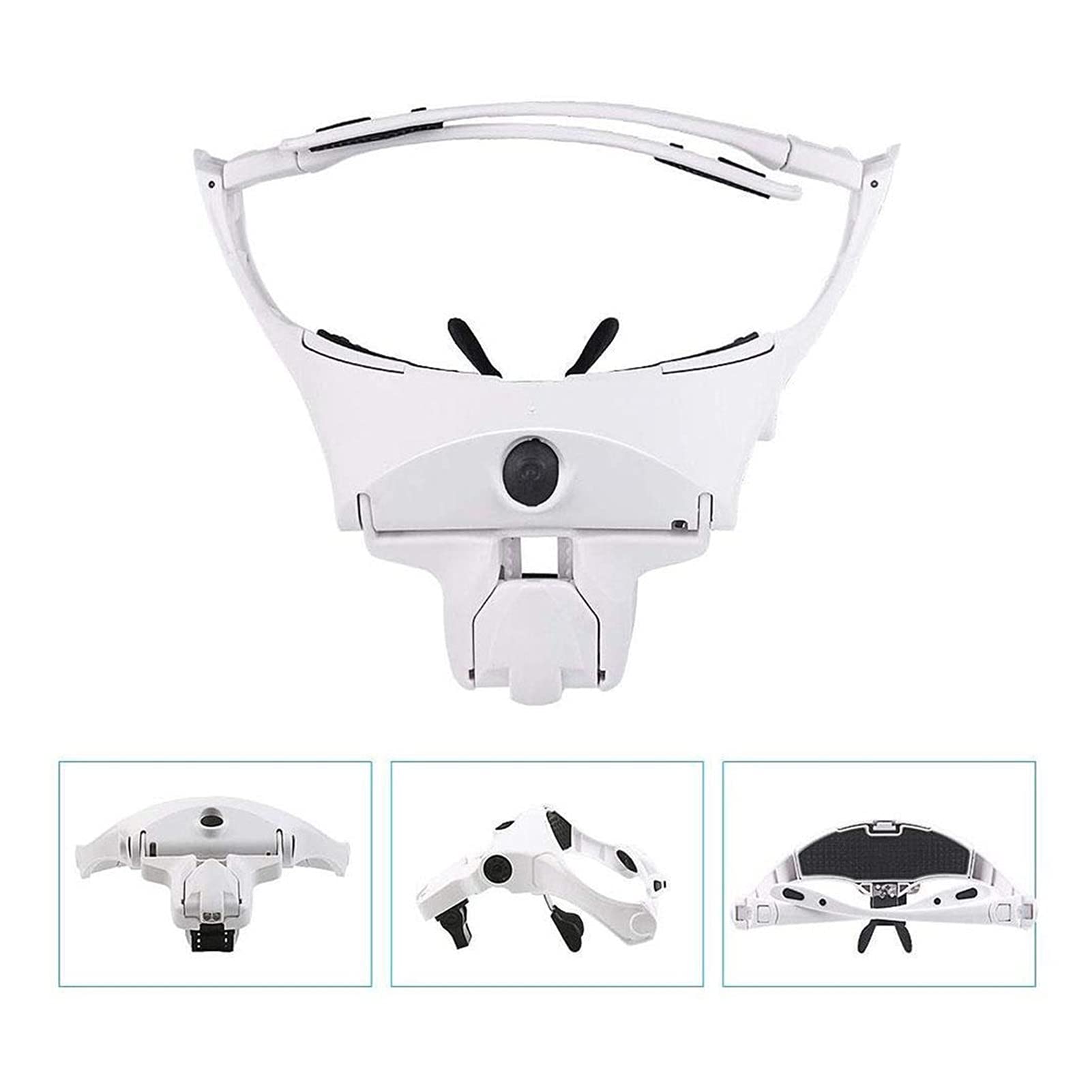 GaRcan Lupa para la Cabeza, Lupa para la Cabeza, Gafas, Lupa de Lectura, Lupa para la Cabeza con Manos Libres, Lupa para la Cabeza con Carga USB y luz para Lectura de Joyas