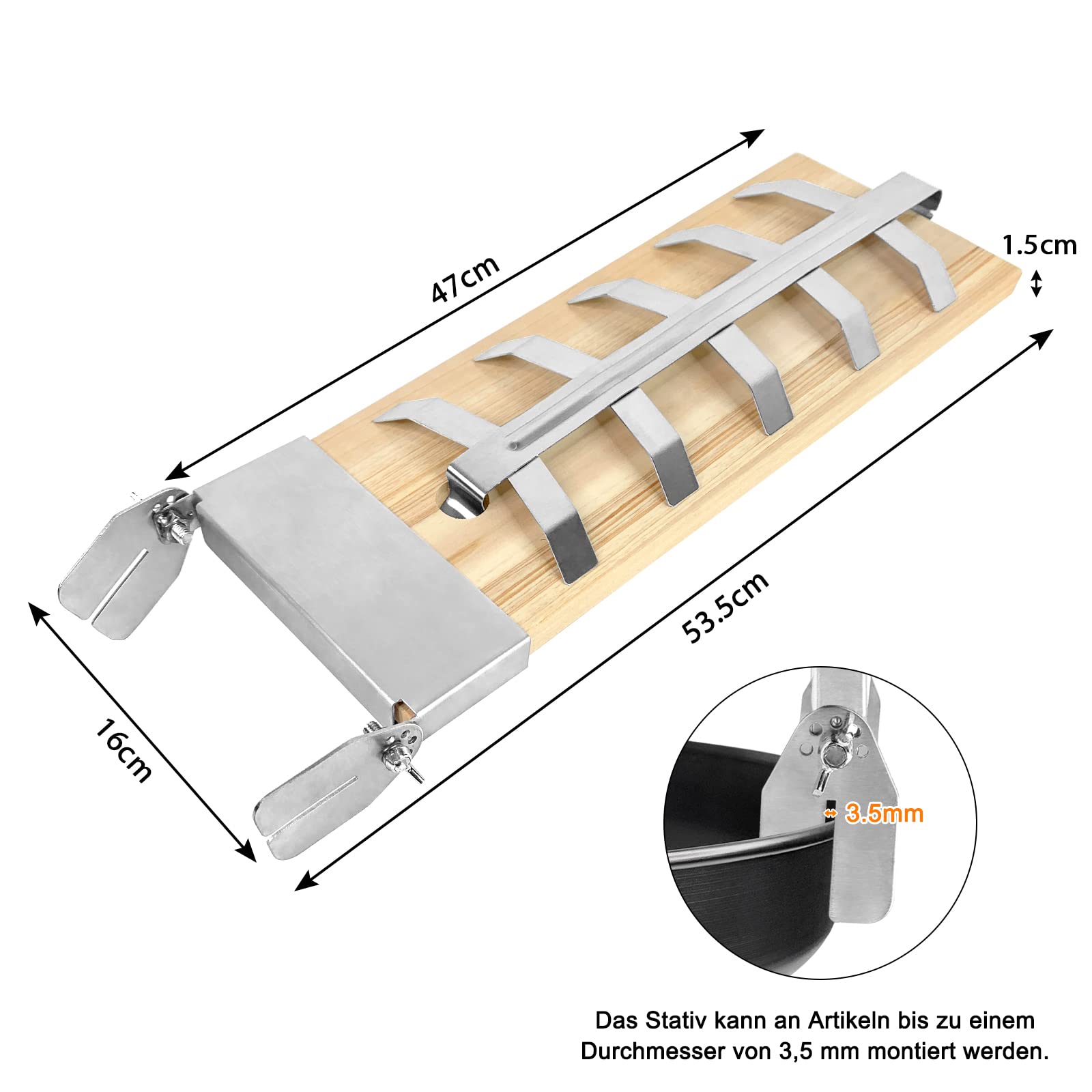 4X Planche à Saumon Flammé en Hêtre avec Support pour Griller Planche en Bois de Cèdre 5 Niveaux réglable pour Brasero, Grill