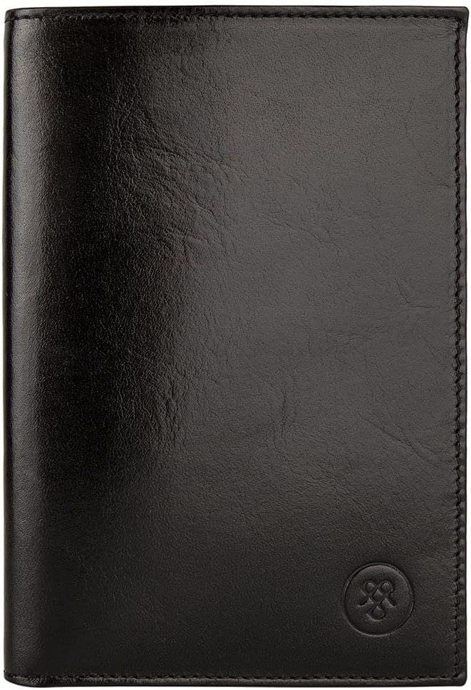 Maxwell Scott BagsLuxury Black Leather Suit Wallet - One Size (T